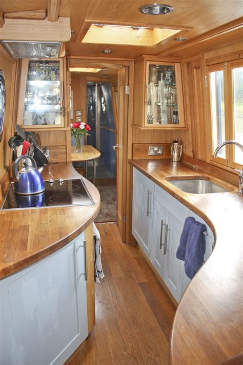 Galley | House boat, Boat house interior, Boat interior design