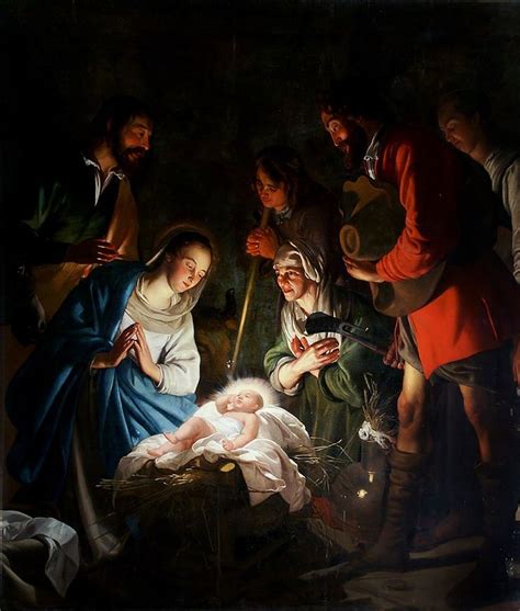 Adoration of the Shepherds by Jacob van Oost | Pintura de natal ...