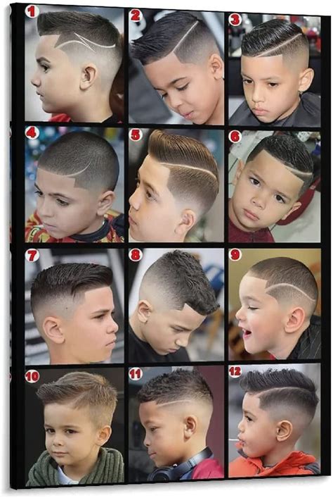 Barber Shop Poster Kids Hair Style Posters Barbershop Haircut Poster ...