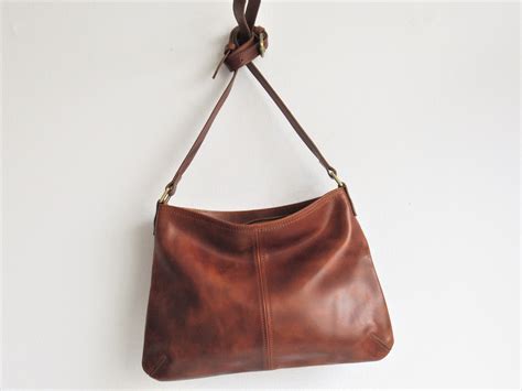 Leather Crossbody Bag Purse With Zipper Small Shoulder Bag - Etsy