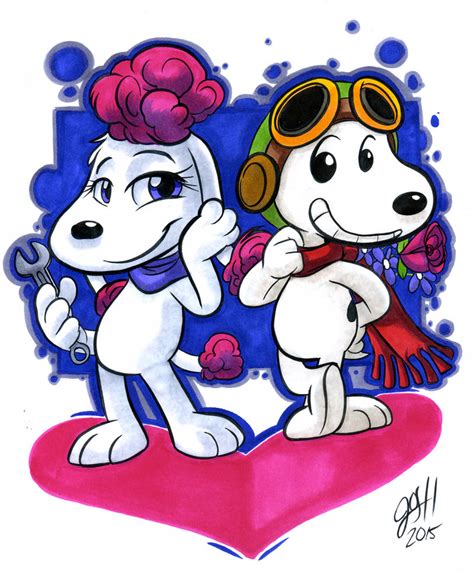 Snoopy and Fifi by joshuadraws on DeviantArt