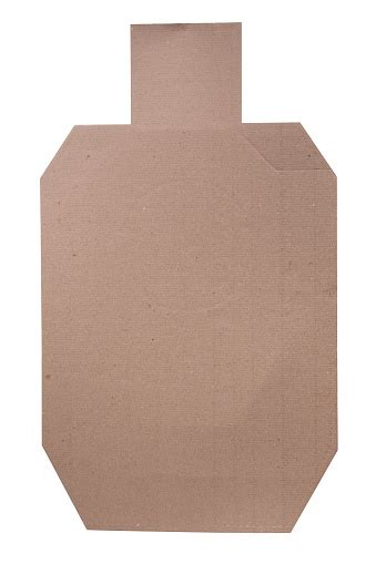 Cardboard Silhouette Target Isolated On White Background Stock Photo ...