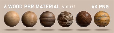 6 Wood PBR Material Vol 01 - FlippedNormals