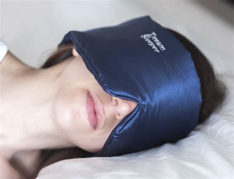 Sleep Mask Best Sleeping Eye Mask For Women Men Navy Silk With Velcro ...