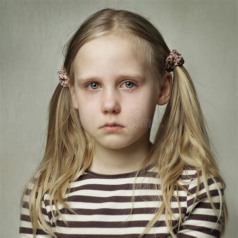 Child with Tears - Young Girl Crying Stock Image - Image of behavior ...