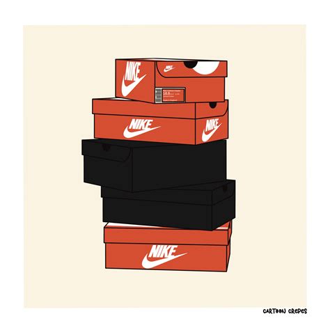 Nike Sneaker Boxes Stack Poster Digital File Sneaker Art | Etsy