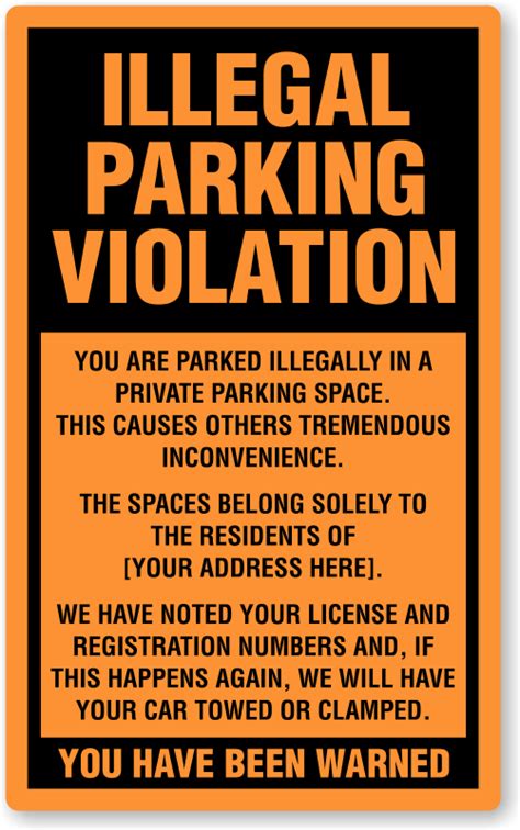 Parking Violation Notice Template - FREE DOWNLOAD - Printable Templates Lab