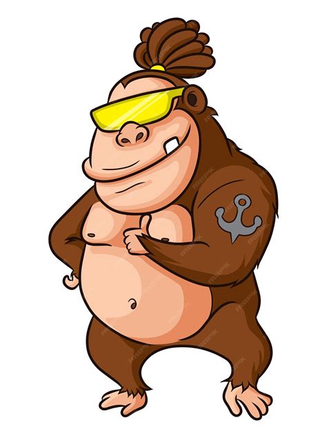 Fat Monkey Clipart Image