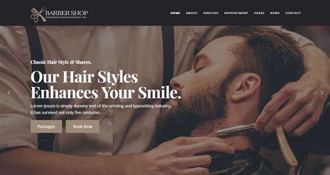 Top 10: Best Premium Barbershop Website Templates | Our Code World