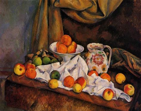 Fruit Bowl, Pitcher and Fruit, 1894 - Paul Cezanne - WikiArt.org