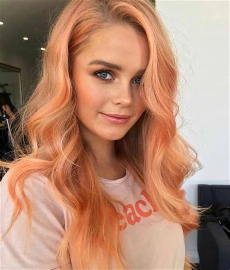 Peach Hair Hottest Hair Color In Spring and Summer Of 2019; Trendy ...