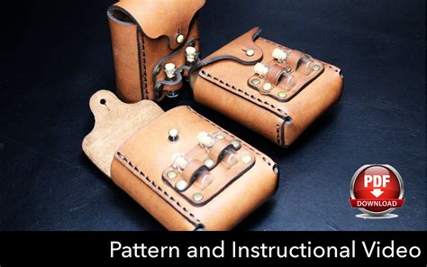 Pouch Pattern - Leather DIY - Pdf Download - Video Tutorial