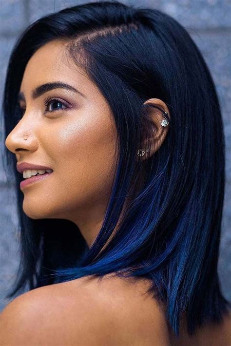 Embrace The Magnetic Beauty Of Blue Black Hair Trend | Coloración de ...