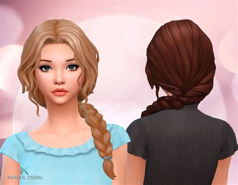 Alice Side Braid - My Stuff | Sims hair, Side braid hairstyles, Side braid