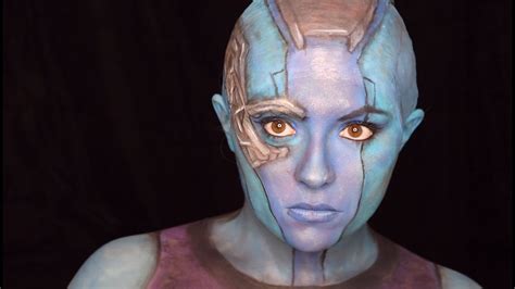 Nebula | Guardians of the Galaxy | Body Paint Makeup Tutorial - YouTube