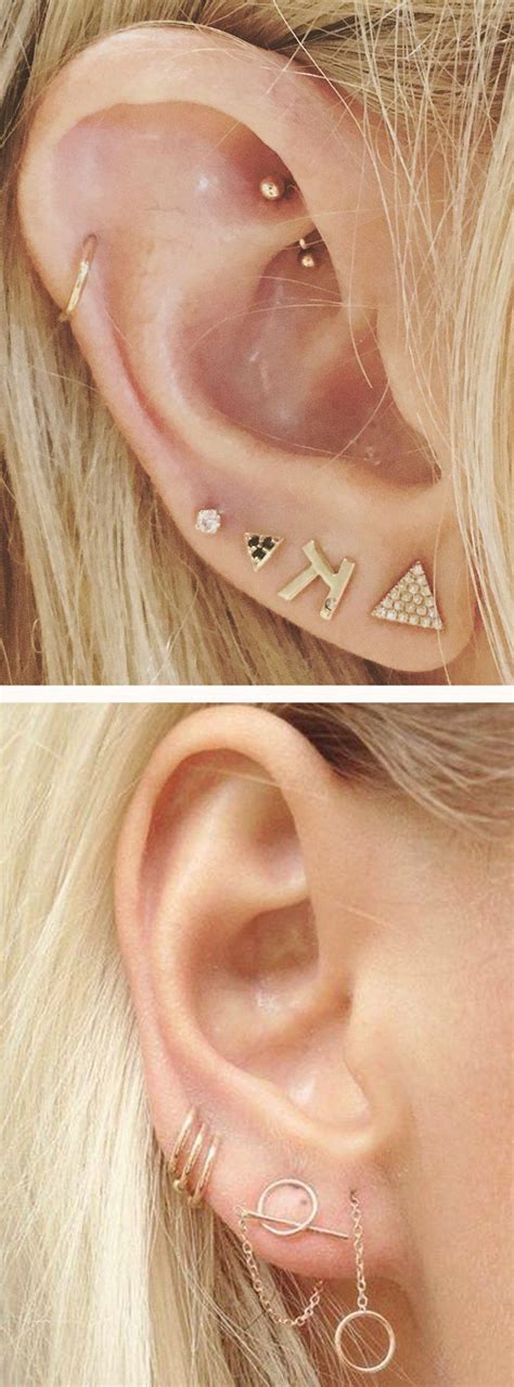 30 Ear Piercing Ideas that are Trending NOW ! | Ear piercings, Earrings ...