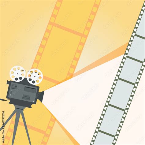 cinema background, casting, banner, template for layout, vector ...