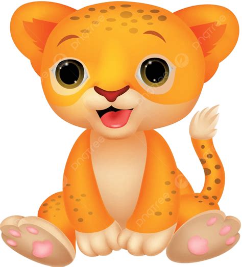 Cute Baby Lion Cartoon Cartoon Happiness Baby Vector, Cartoon ...