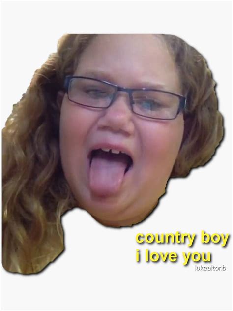 "country boy i love you vine" Sticker by lukealtonb | Redbubble