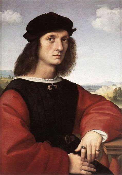 Raphael Paintings - Portrait of Agnolo Doni