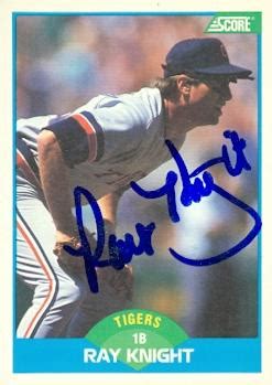 Ray Knight autographed Baseball Card (Detroit Tigers) 1989 Score #135