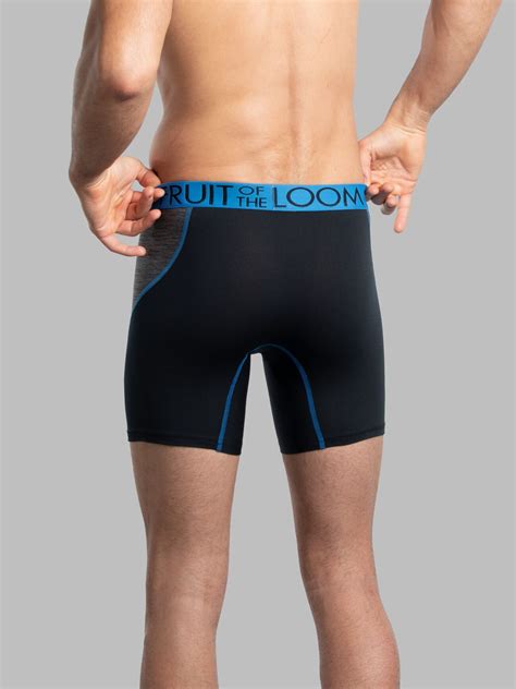 Men's Breathable Performance Black Boxer Briefs