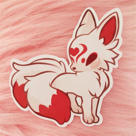 Cute Kawaii Kitsune Fox Sticker Etsy 3600 | The Best Porn Website