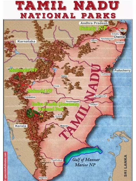 Beautiful Guindy National Park with Map - UPSC Colorfull notes