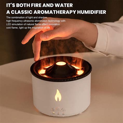 Cool Volcano Inspired Flame Aroma Diffuser - Design Swan