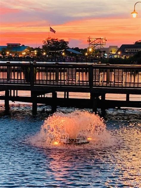 Photo Sunset Fountain Barefoot Landing North Myrtle Beach SC - Etsy