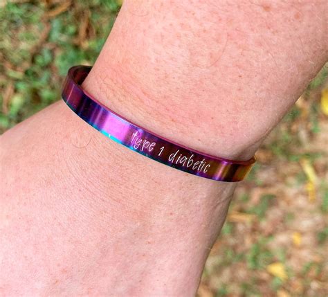 Stainless Steel Diabetes Bracelet Medical Alert Medical ID | Etsy