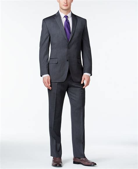 MICHAEL Michael Kors Classic-Fit Grey Suit - Suits & Suit Separates ...