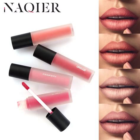 NAQIER 12 Colors Lip Gloss Makeup Matte Lip Glaze Waterproof Lasting ...