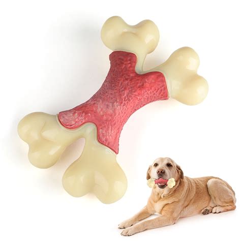 MASBRILL Nylon bone And Rubber Extreme Tough Large Dog Chew Toy, Double ...