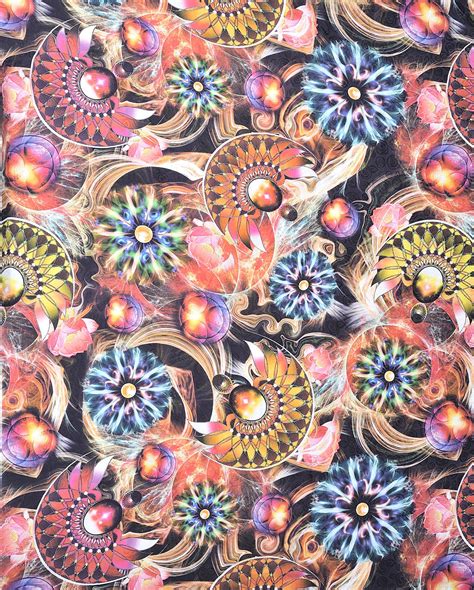 Multi-Color Fabric with Self Weave and Digital Printed Flowers | Fabric ...