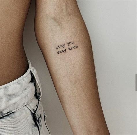 Stay you, stay true | Trendy tattoos, Cute tattoos for women, Cute ...