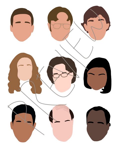 The Office Characters Digital Download Stickers - Etsy