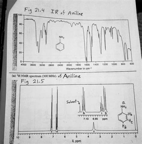 Solved Fig 21,4 IR o Aniline 100 80 E 60 NH2 C 40 20 0 4000 | Chegg.com