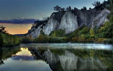 HD wallpaper: Nature Mountain 4K, mountains, rocks, water smooth ...