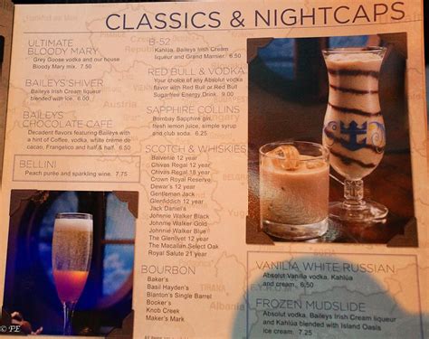 Royal Caribbean Drink Lists | Caribbean drinks, Royal caribbean, Royal ...