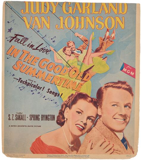 In the Good Old Summertime 1949 U.S. Window Card Poster - Posteritati ...