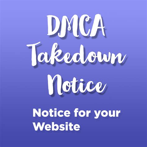 DMCA Takedown Notice - Hawthorn Law