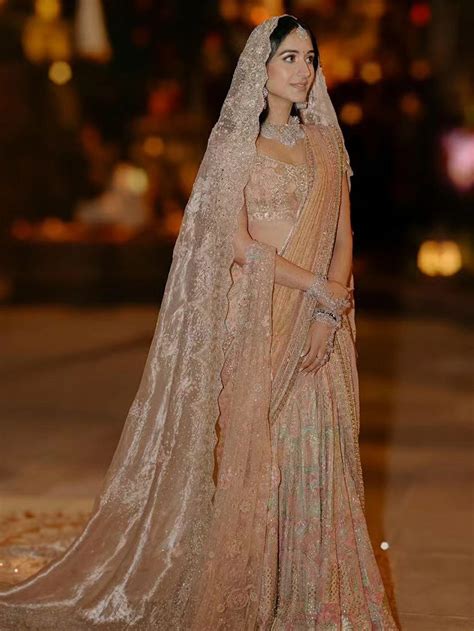 Radhika Merchant wore a custom lehenga-sari ensemble by Tarun Tahiliani ...