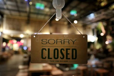 Shop Closed of Storefront Sign Stock Image - Image of outdoor, closeup ...