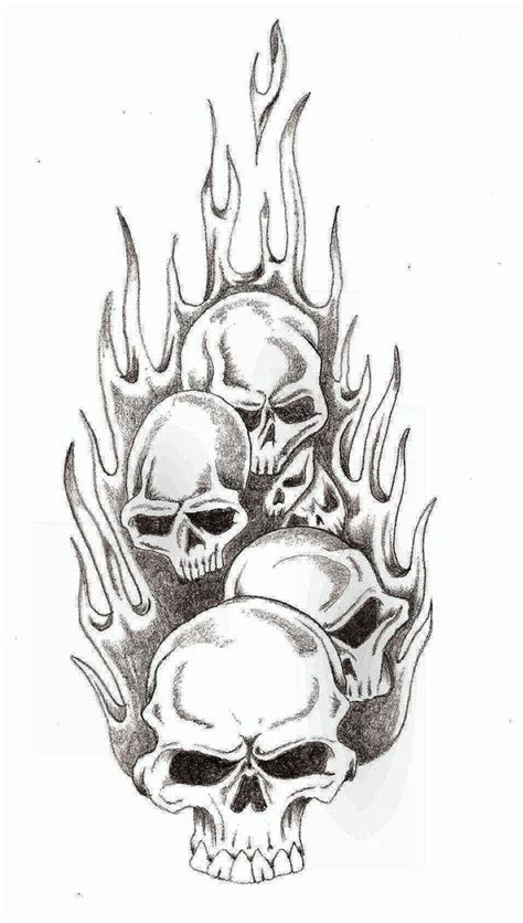 Skull Flames by TheLob on DeviantArt Evil Skull Tattoo, Skull Tattoo ...