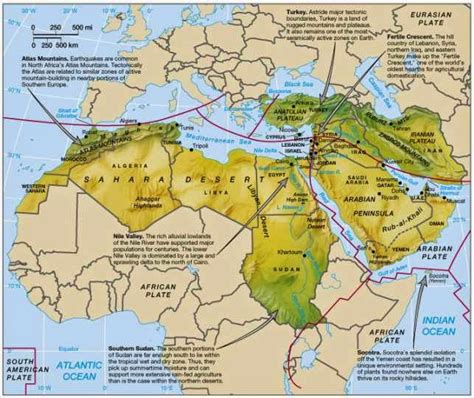 Physical Map Of North Africa