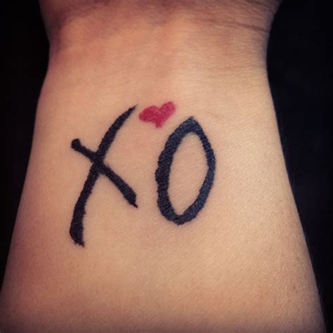 XO tattoo, the Weeknd inspired The Weeknd Tattoo, Xo Tattoo, Love Wrist ...