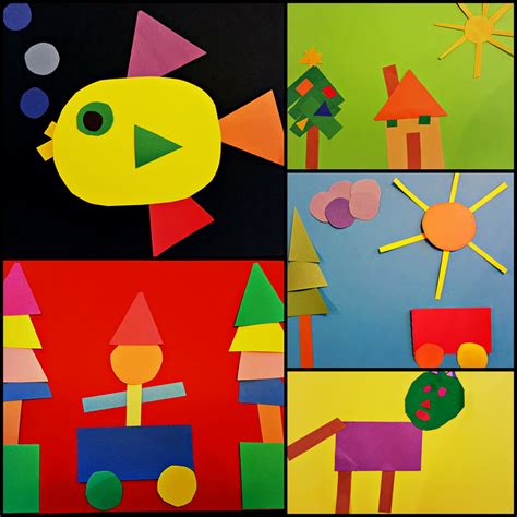 Art Project for Kids - Shape Art - Hands-On Teaching Ideas ...