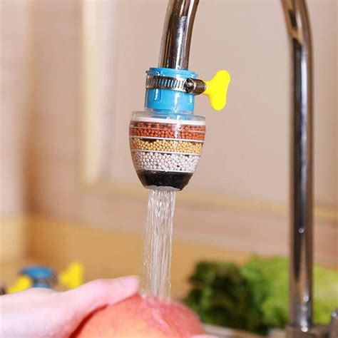 Faucet filter Kitchen Water tap filter Adjustable Water saving Top ...