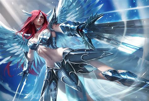 HD wallpaper: Erza Scarlet illustration, armor, boots, brown eyes ...